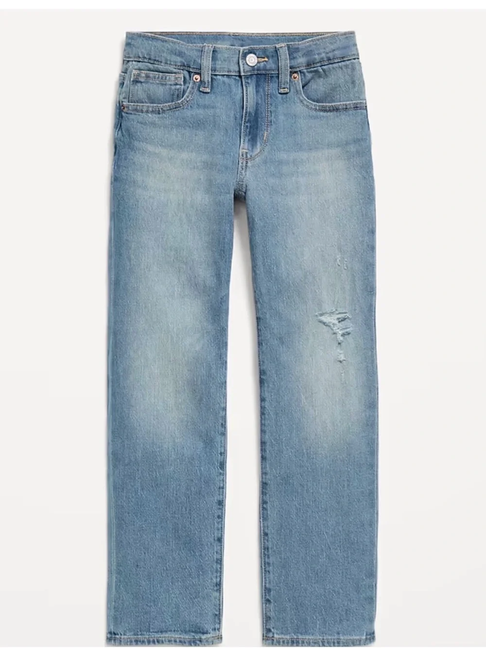 Old Navy , Boys/Girls Light Wash Distressed Straight Leg Jeans Size 10